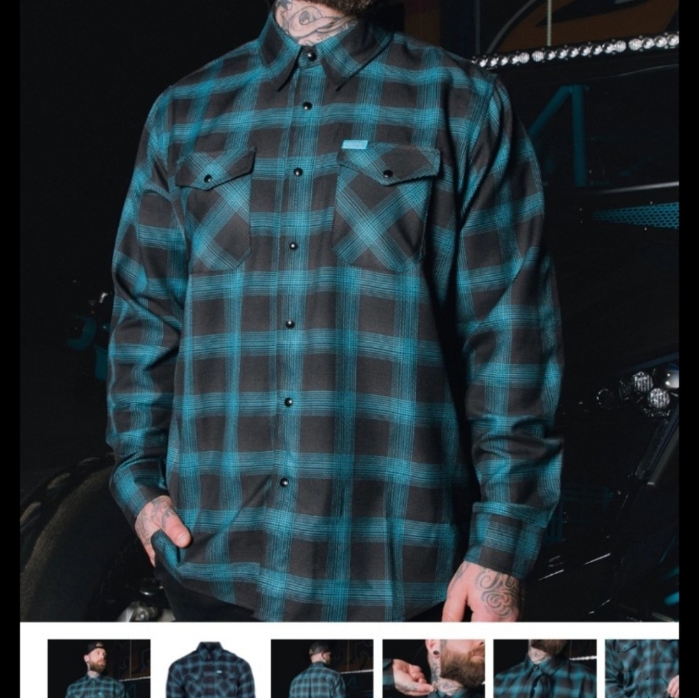 NWT Men's Dixxon SxS The Trixie Button Plaid Flannel Size 2X